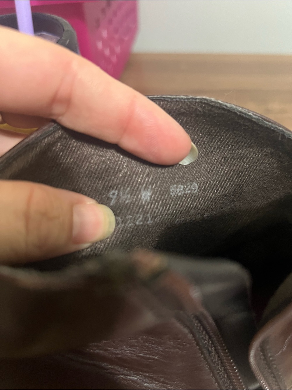 9.5 Chocolate Brown Leather Ankle Boot with Inside Zip - Picture 2 of 5